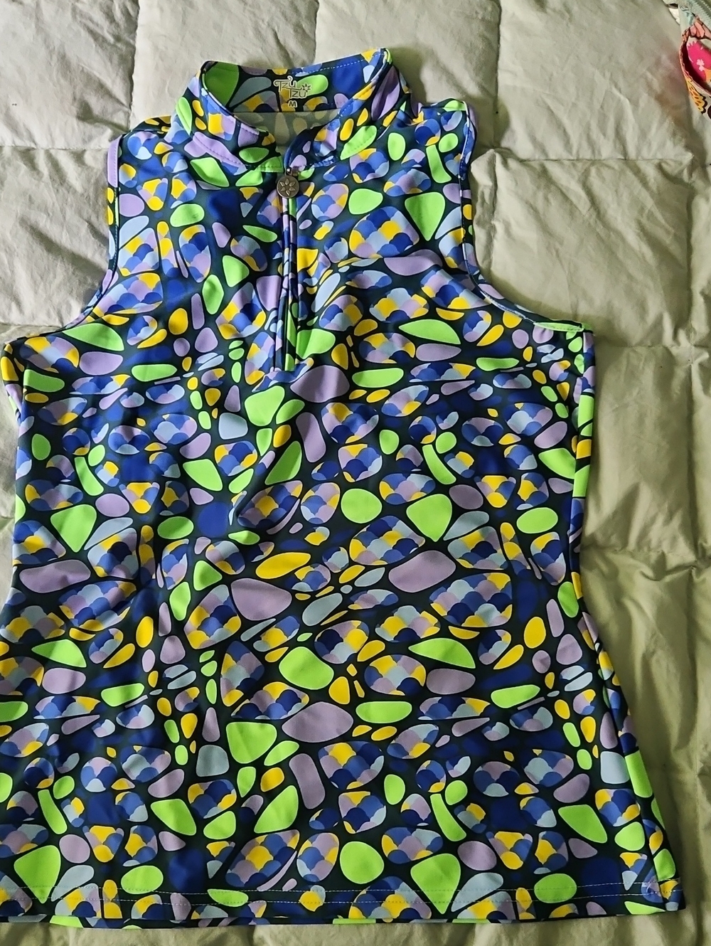 Tzu Tzu Rolling Rocks Quarter Zip Top